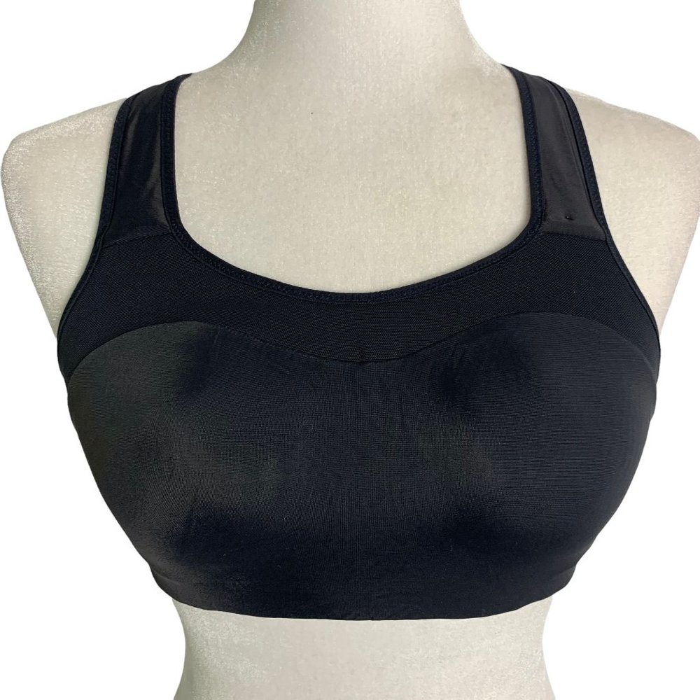 Nike Dri-Fit Sports Bra S Black Racerback Adjustable Straps Lightly Padded